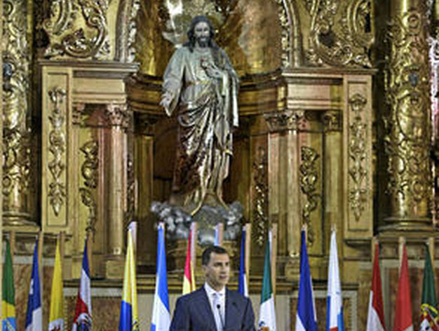 El Pr&iacute;ncipe de Asturias inaugura la IX Conferencia Iberoamericana de Justicia Constitucional en el Oratorio de San Felipe. /Foto: Julio Gonz&aacute;lez