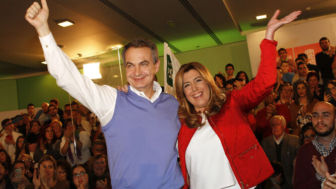 Zapatero y Susana Díaz, en un acto del PSOE