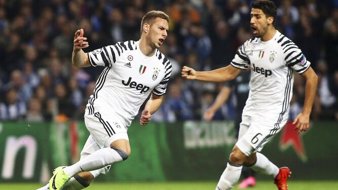 Pjaca celebra su gol con la Juventus.