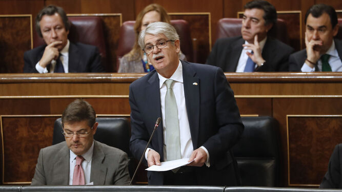 El ministro de Exteriores, Alfonso Dastis, ayer en el Congreso.