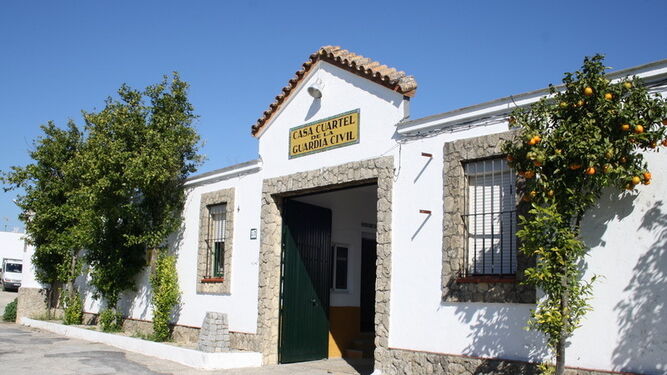 Aspecto que presentaba la antigua Casa Cuartel de la Guardia Civil de Benalup.