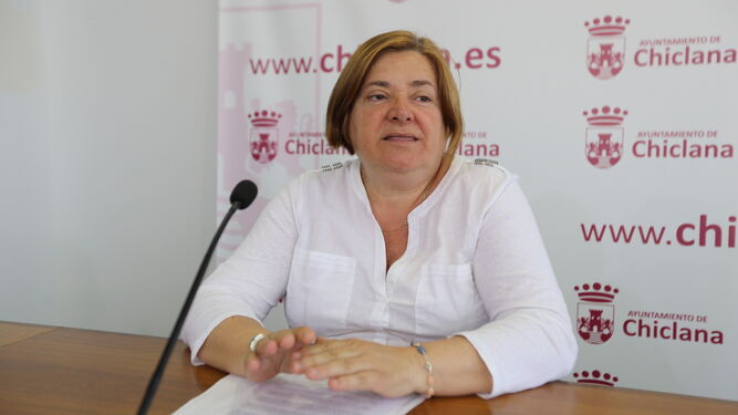 Cándida Verdier (PSOE), ayer en la sala de prensa del Ayuntamiento.