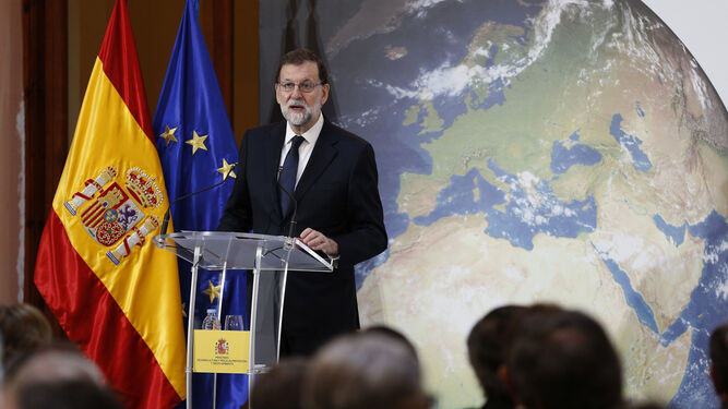 Rajoy interviene en un acto.