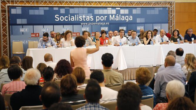 Un momento del cónclave celebrado ayer por el PSOE de Málaga.