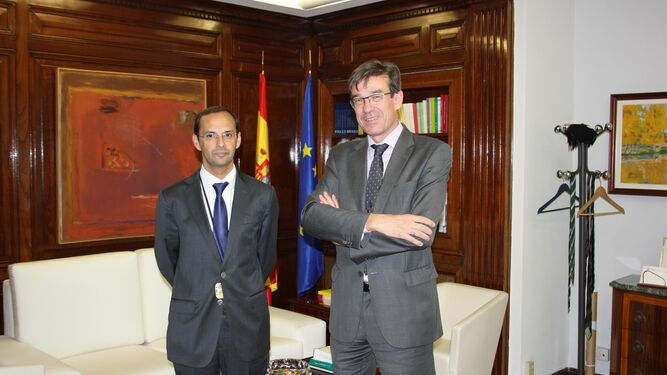 El alcalde, con el subsecretario de la Presidencia del Gobierno en Madrid.