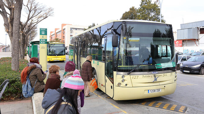 La parada de autobuses de Chiclana, en una imagen de archivo.