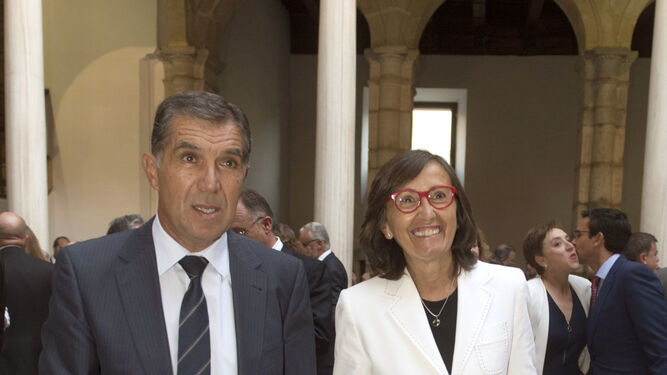 Lorenzo del Río y Rosa Aguilar, ayer en Granada.