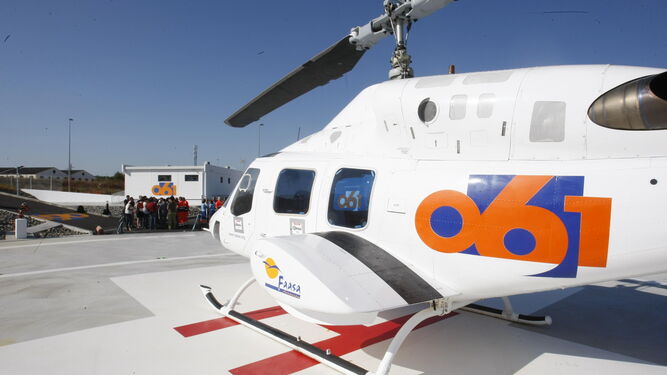 El helicóptero del 061 abandonó el día 15 su base en el hospital de Jerez.