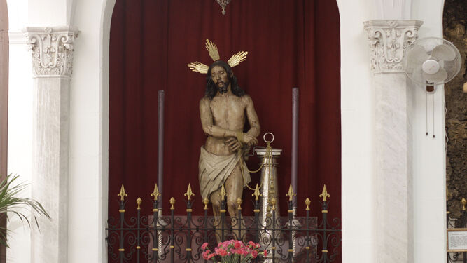El Señor de Columna, imagen a la que se le reza en San Antonio para pedirle por la lluvia.