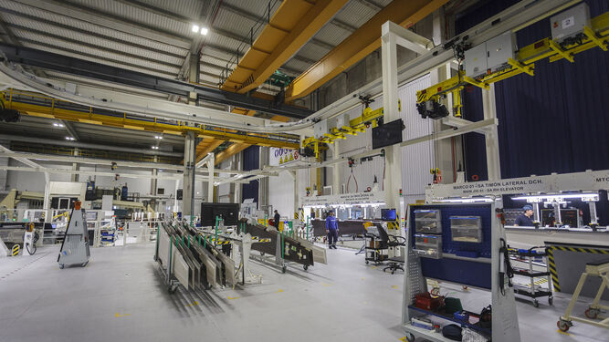 Interior de las instalaciones de Airbus Puerto Real.