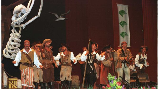 'Los Piratas' actuando en la preselección del COAC 1998.