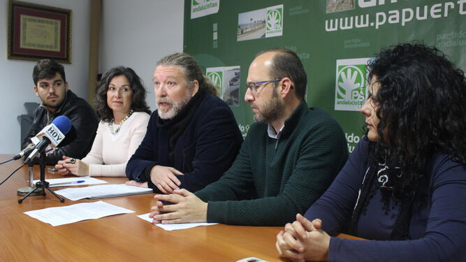 Los cinco concejales del Partido Andalucista que no acudieron al último pleno extraordinario.