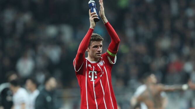 Müller celebra la victoria del Bayern
