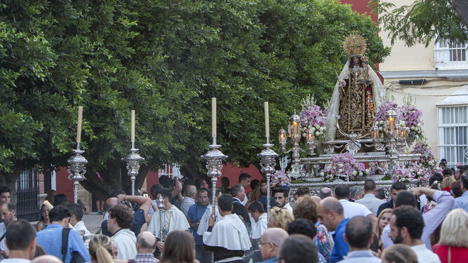 La Patrona, en la procesión del 16 de julio