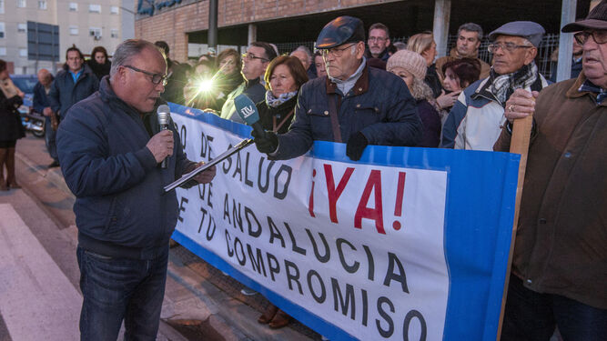 Protestas por el centro de salud de Camposto, en una imagen de archivo.