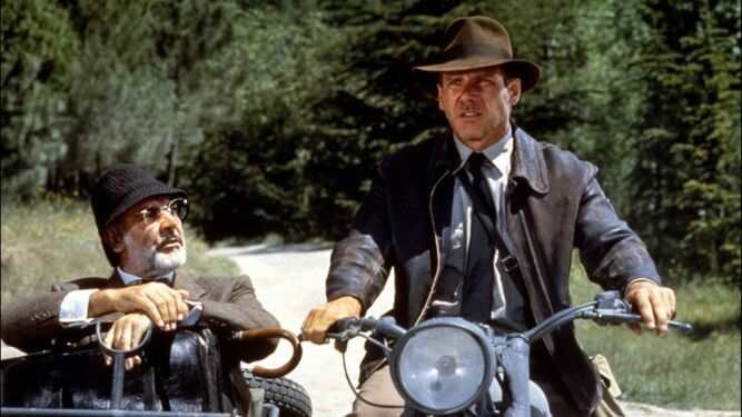 Sean Connery y Harrison Ford, como padre e hijo en 'Indiana Jones y la última cruzada'.