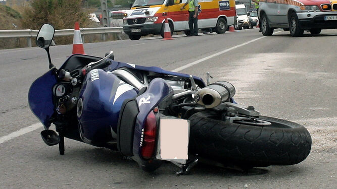 Imagen de archivo de un accidente de motocicleta.