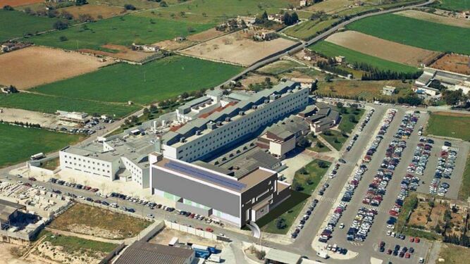 Imagen aérea del hospital comarcar de Manacor, en Palma de Mallorca.