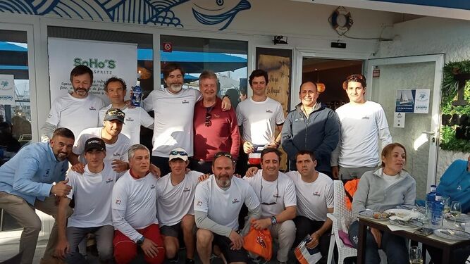 Los ganadores de la Clase ORC A, en el ‘Seabery Mar Amigo Sail’, de Basilio Marquínez, del RCN Punta Umbría.