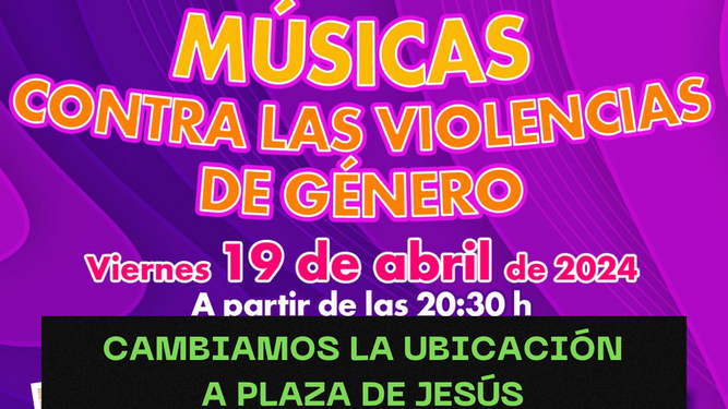 'Músicas contra las violencias de género' se traslada esta noche a la Plaza de Jesús