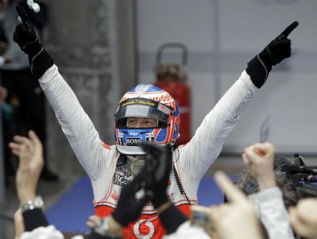 Celebraci&oacute;n de la victoria de Button.

Foto: Reuters
