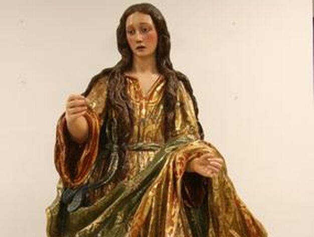 La escultura de Mar&iacute;a Magdalena restaurada.