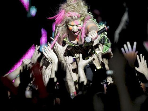 La cantante Kesha durante su actuaci&oacute;n.

Foto: Emilio Naranjo