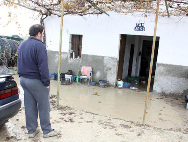 Inundaciones en numerosas fincas de Arroyo Salado.

Foto: Rafael Salido
