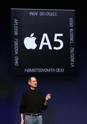 Steve Jobs presenta el iPad 2, la nueva versi&oacute;n del 'tablet' de Apple.

Foto: AFP Photo