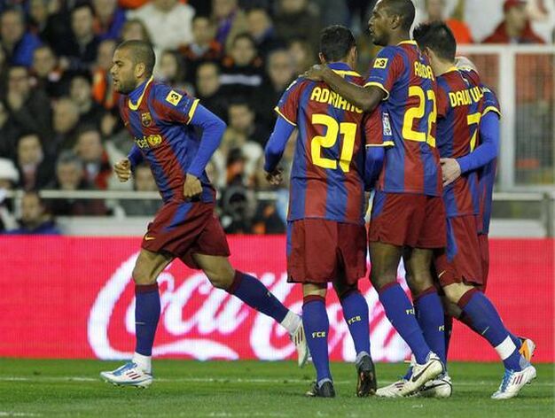 El Barcelona consigue una trabajada victoria en Mestalla.

Foto: AFP/ Reuters