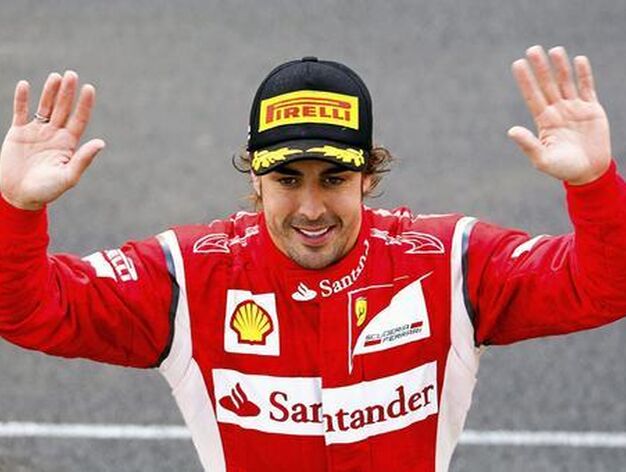 Fernando Alonso celebra su segundo puesto en el Gran Premio de M&oacute;naco.

Foto: EFE
