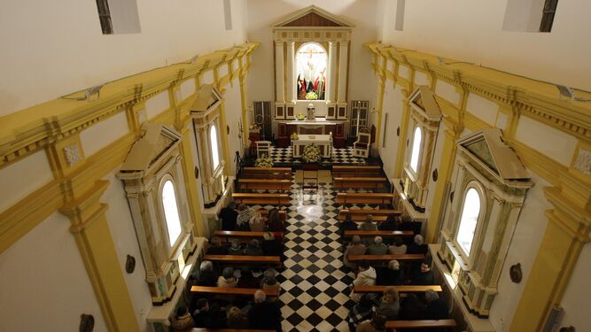 Imagen de la Capilla de Vera Cruz tomada desde el coro, antes de la eucaristía de reapertura.