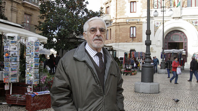 El veterano periodista, en la plaza de las Flores en una imagen de archivo.