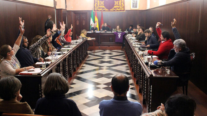 Pleno del Ayuntamiento de Puerto real durante la sesión ordinaria del mes de marzo de 2017.