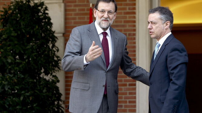 Mariano Rajoy e Íñigo Urkullu, en la  Moncloa.