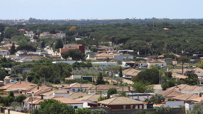 Vista de parcelas en uno de los diseminados del término municipal chiclanero.