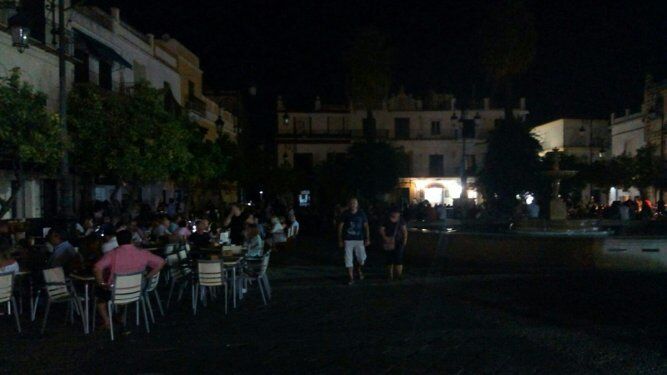 Imagen de la plaza del Cabildo, anoche.