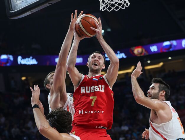 Las im&aacute;genes del Espa&ntilde;a-Rusia del Eurobasket