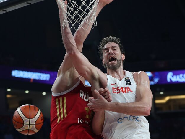 Las im&aacute;genes del Espa&ntilde;a-Rusia del Eurobasket
