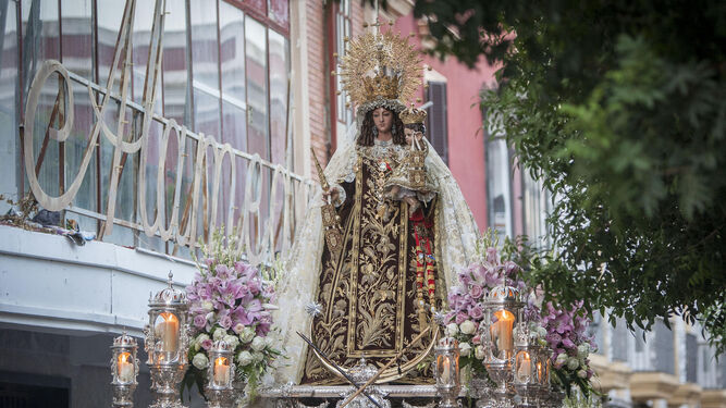 La Patrona, en la última procesión del Corpus