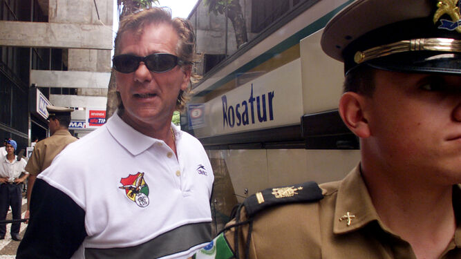 Veira, durante su etapa como seleccionador sub'23 de Bolivia, años después de pasar por el Cádiz.