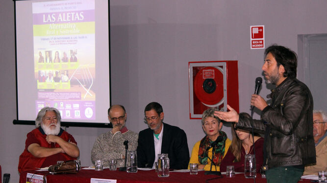Jesús Rodríguez, parlamentario andaluz de Podemos, participó ayer en el acto de presentación.