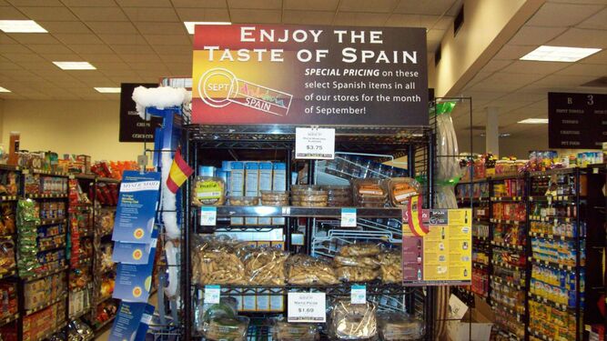 Imagen de archivo de un stand en EEUU con productos españoles a la venta.
