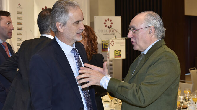 Aquilino Alonso, director de la Agencia Andaluza de la Energ&iacute;a, y Javier Torres Vela, ex presidente del Parlamento andaluz.