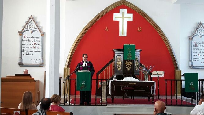 Acto de culto organizado en la Iglesia Evangélica El Buen Pastor con motivo del 500 aniversario de la Reforma.