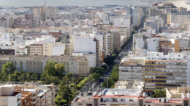 Una imagen aérea de Cádiz.