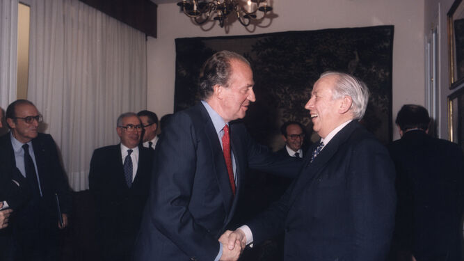 Olivencia con el rey Juan Carlos.