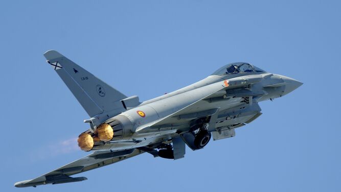 Imagen de un 'Eurofighter' en el aire
