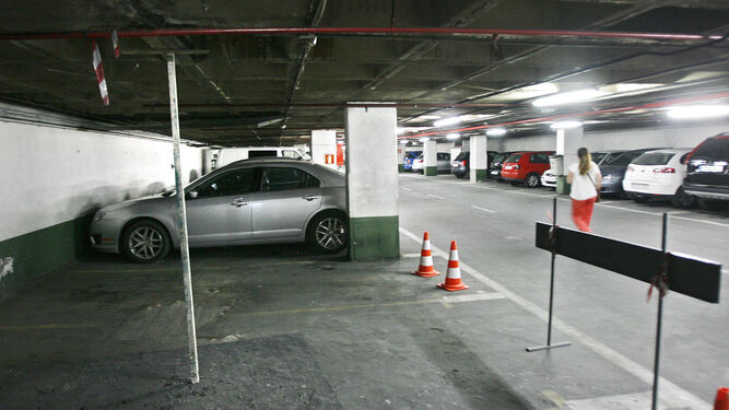 El interior del aparcamiento subterráneo del Campo del Sur, en una imagen de archivo.
