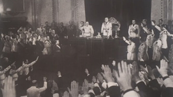 1943 hace 75 añosEl Jefe del Estado preside la apertura de las Cortes